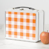 Gingham Karo Orange Metall Lunch Box (Beispiel)