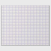 Gingham Karo Pastel Lilac Lila Creme Geschenkpapier (Flach)