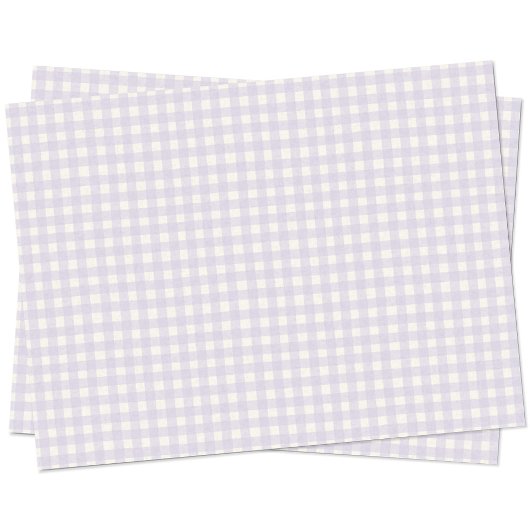 Gingham Karo Pastel Lilac Lila Creme Seidenpapier