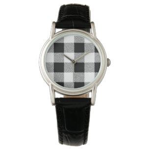 Gingham Karo Pattern Armbanduhr