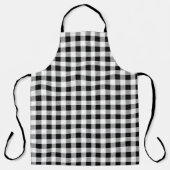 Gingham Karo Pattern Black Schürze (Vorderseite)