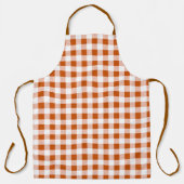 Gingham Karo Pattern Brown Schürze (Vorderseite)