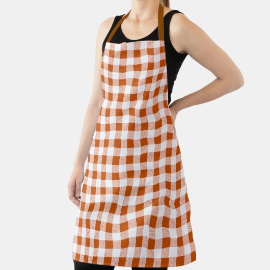 Gingham Karo Pattern Brown Schürze (InSitu)