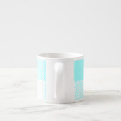 Gingham Karo Pattern (hellblau) Espressotasse (Rückseite)