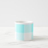 Gingham Karo Pattern (hellblau) Espressotasse (Vorderseite)
