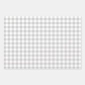 Gingham Karo Pattern Kariert Light Blue Pink Grau Geschenkpapier Set (Vorderseite 3)