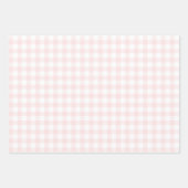 Gingham Karo Pattern Kariert Light Blue Pink Grau Geschenkpapier Set (Vorderseite 2)