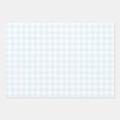 Gingham Karo Pattern Kariert Light Blue Pink Grau Geschenkpapier Set (Vorderseite)