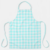 Gingham Karo Pattern Light Blue Schürze (Vorderseite)
