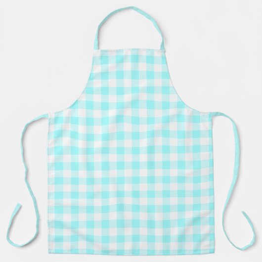 Gingham Karo Pattern Light Blue Schürze (Vorderseite)