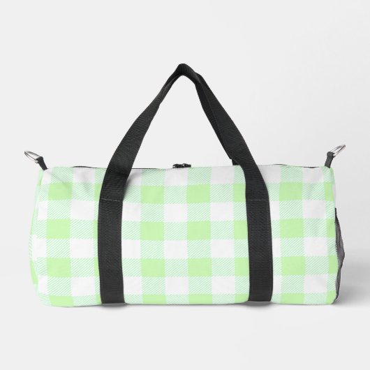 Gingham Karo Pattern (Light Green) Duffle Bag (Vorderseite)