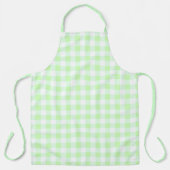 Gingham Karo Pattern Light Green Schürze (Vorderseite)