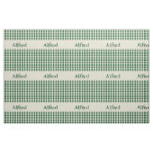 Gingham Karo Pattern Monogram Dark Green Beige Stoff (Fat Quarter (45,7 x 55,9 cm))