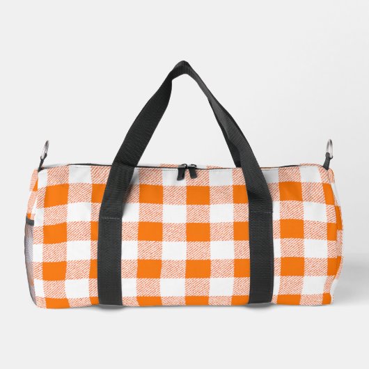 Gingham Karo Pattern (Orange) Duffle Bag (Rückseite)