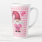 Gingham Karo Pattern Personalisiert Gnome Tasse (Rechts)