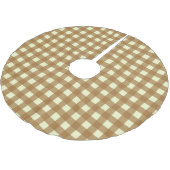 GINGHAM-KARO POLYESTER WEIHNACHTSBAUMDECKE (Schrägansicht)