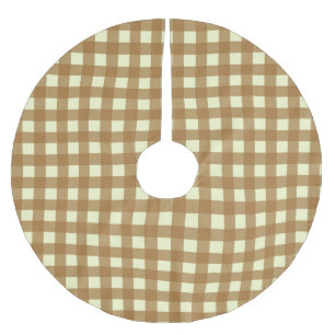 GINGHAM-KARO POLYESTER WEIHNACHTSBAUMDECKE
