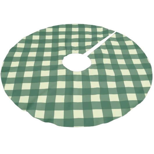 GINGHAM KARO POLYESTER WEIHNACHTSBAUMDECKE (Schrägansicht)