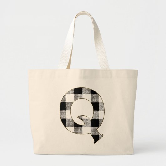 Gingham Karo Q Jumbo Stoffbeutel (Vorne)