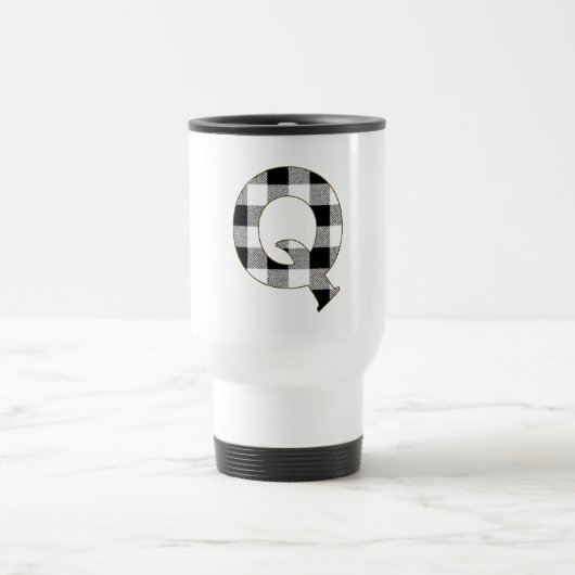 Gingham Karo Q Reisebecher (Mittel)