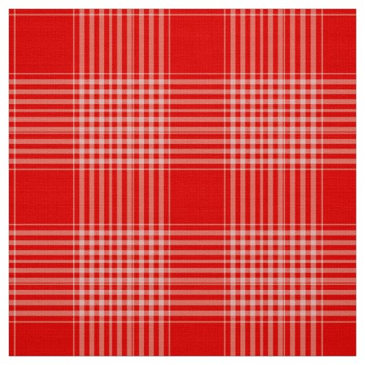 Gingham Karo Red and White Fabric Stoff (Muster)