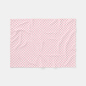Gingham-Karo, rosa und weiße, kleine Gingham-Diago Fleecedecke (Vorderseite (Horizontal))