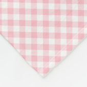 Gingham-Karo, rosa und weiße, kleine Gingham-Diago Fleecedecke (Ecke)
