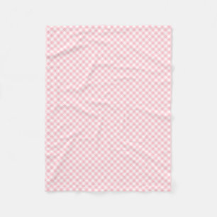 Gingham-Karo, rosa und weiße, kleine Gingham-Diago Fleecedecke