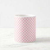 Gingham-Karo, rosa und weiße, kleine Gingham-Diago Kaffeetasse (Mittel)