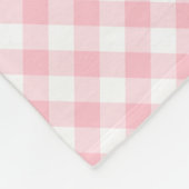Gingham-Karo, rosa und weiße mittlere Größe Fleecedecke (Ecke)