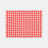 Gingham-Karo, rot und weiß, mittelgroß Fleecedecke (Vorderseite (Horizontal))