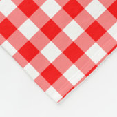 Gingham-Karo, rot und weiß, mittelgroß Fleecedecke (Ecke)