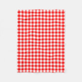 Gingham-Karo, rot und weiß, mittelgroß Fleecedecke (Vorderseite)