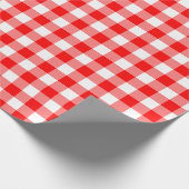 Gingham-Karo, rot und weiß, mittelgroß Geschenkpapier (Ecke)