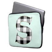 Gingham Karo S Laptopschutzhülle (Vorderseite Links)