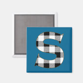 Gingham Karo S Magnet (Vorderseite/Rückseite)