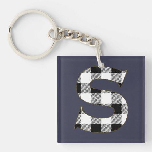 Gingham Karo S Schlüsselanhänger (Vorderseite)