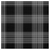 Gingham Karo Schwarzweiß-Stoffe Stoff (Nahaufnahme)