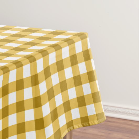 Gingham-Karo-Tischdecke | gelbe und weiße Karos Tischdecke (Beispiel)