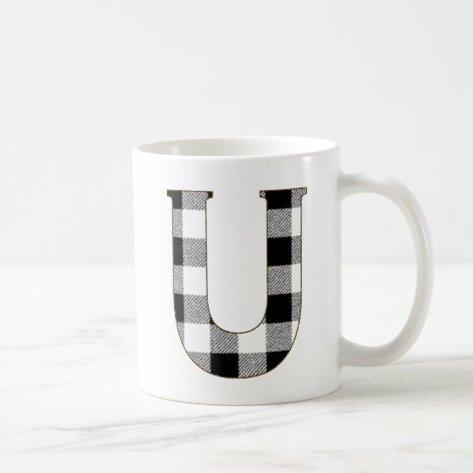 Gingham Karo U Kaffeetasse (Rechts)