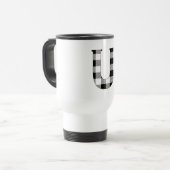 Gingham Karo U Reisebecher (Vorderseite Links)