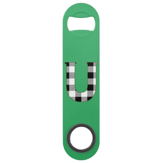 Gingham Karo U Speed Flaschenöffner (Vorderseite)
