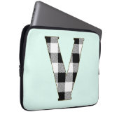 Gingham Karo V Laptopschutzhülle (Vorne Rechts)