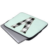 Gingham Karo V Laptopschutzhülle (Vorne Knopf)