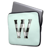 Gingham Karo W Laptopschutzhülle (Vorderseite Links)