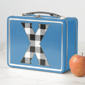 Gingham Karo X Metall Brotdose (Beispiel)