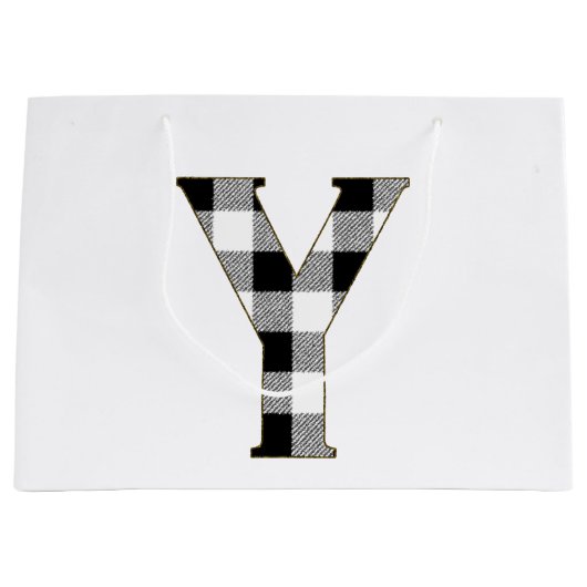 Gingham Karo Y Große Geschenktüte (Vorderseite)
