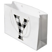 Gingham Karo Y Große Geschenktüte (Rückseite Schrägansicht)