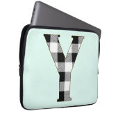 Gingham Karo Y Laptopschutzhülle (Vorne Rechts)