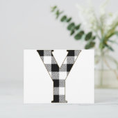 Gingham Karo Y Postkarte (Stehend Vorderseite)